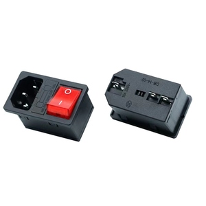 Conector de interruptor eléctrico IEC hembra, toma de corriente de CA, Industrial, médica, con doble fusible para piezas de automóviles - Product Image 1
