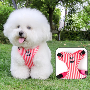 New Pet Dog <strong>Harness</strong> with Leashes Outdoor Walking <strong>Cat</strong> Puppy Pet Accessories Adjustable Striped Dog <strong>Harness</strong> Leash Set - Product Image 4