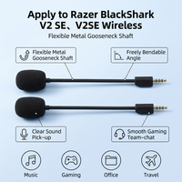Microphone de remplacement pour casque de jeu Razer BlackShark V2/V2 SE, microphone de jeu détachable 3,5 mm avec bonnette anti-vent en mousse