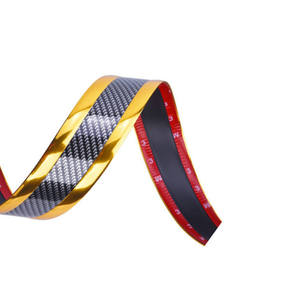 Pegatinas láser brillantes para <span class=keywords><strong>coche</strong></span>, cubierta protectora de umbral de puerta de goma, fibra de carbono 5D, Universal - Product Image 3