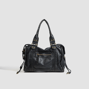 <span class=keywords><strong>Sac</strong></span> fourre-tout en <span class=keywords><strong>cuir</strong></span> PU <span class=keywords><strong>souple</strong></span> délavé style vintage pour <span class=keywords><strong>femme</strong></span>, grande capacité, multi-poches, <span class=keywords><strong>sac</strong></span> à bandoulière quotidien, vente en gros - Product Image 1