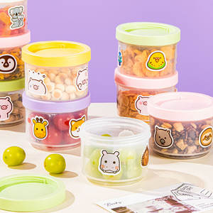 Nuevo contenedor redondo para almacenamiento de alimentos con tapa con clip, plástico transparente hermético para jengibre, ajo, cebollas, uso doméstico - Product Image 1