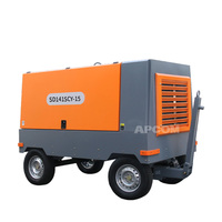 Compresseur d'air à vis portable APCOM 300CFM à moteur diesel avec moteur Cummins pour l'exploitation minière