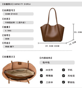 Bolsos cruzados de diseñador de moda, bolsos de hombro de cuero genuino de alta calidad, bolsos de mano casuales para mujer - Product Image 2