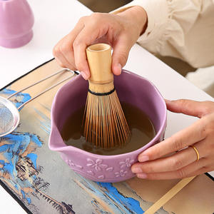 Juego de Té <span class=keywords><strong>Matcha</strong></span> de Cerámica Estilo Japandi de 7 Piezas - Tazón con Boquilla de Flor de Cerezo para Ventas Internacionales - Product Image 5