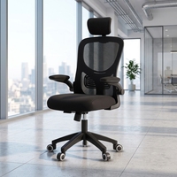 Chaise de bureau exécutive ergonomique moderne en maille avec soutien lombaire, pivotante et réglable pour le bureau à domicile