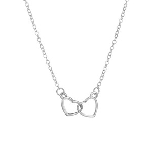 Ciondolo a forma di cuore in lega placcata argento per gioielli regalo romantici unisex - Product Image 1