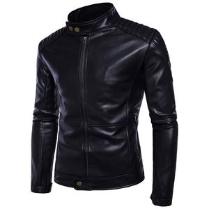 Blouson de moto en cuir personnalisé de haute qualité avec fermeture éclair, col montant et poches latérales pour la course et la conduite – Vente en gros - Product Image 2