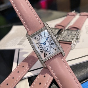 Montre de luxe haut de gamme, mouvement à quartz précis, lunette sertie de diamants, bracelet en cuir de crocodile, finition miroir résistante à l'usure, Longines. - Product Image 6