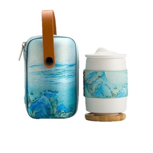 Taza de Cerámica para Preparar Té con Tapa y Filtro, Separador de Té y Agua, Caja de Regalo, Nuevo Estilo Chino, Inspirado en Ríos, para Maestros y Padres - Product Image 5