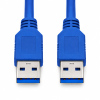 Kabel Data USB 3.0 a Male ke a Male Konduktor Tembaga PVC untuk Transfer Data Enclosure Hard Disk Panjang Dapat Disesuaikan
