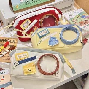 <b>Cute</b> Food Themed Pencil Case Polyester Zipper Large Capacity School Office Use - Product Image 2