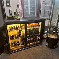 Réfrigérateur de bar à double porte en verre sans givre Réfrigérateur pour hôtels restaurants Équipement de réfrigération intégré