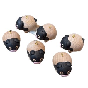 Perles de bois de hêtre peintes en forme de cochon pour la fabrication de bracelets, pendentifs en bois, ornements, accessoires cadeaux - Product Image 5