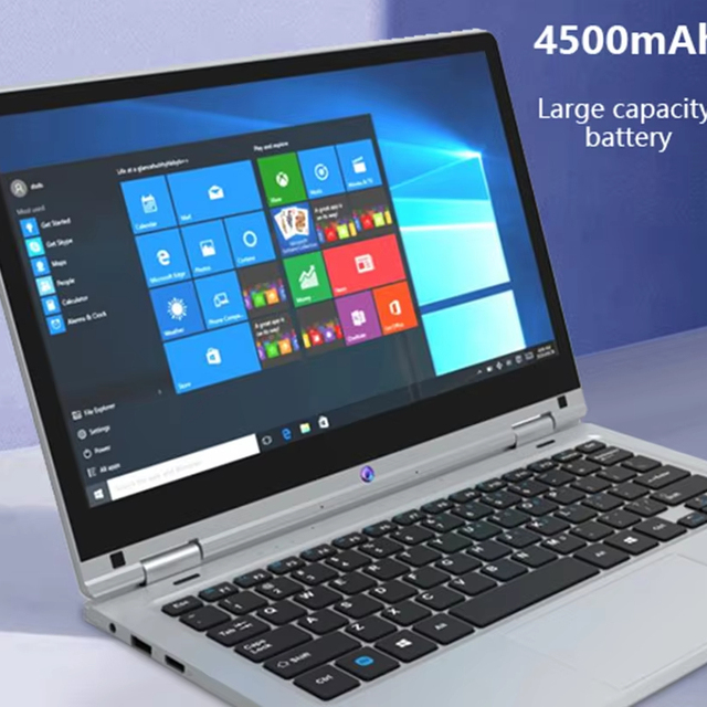 OEM ODM 11.6 Inch Laptop 1366*768 Ultra Thin Notebook 360° Foldable Touch Screen Quad Cores Two Threads PC