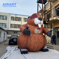 Meilleure vente ballon de mascotte gonflable Carton Mole. carré Park Party gonflable grosse souris modèle de marmotte