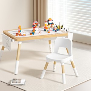 Table et chaises multifonctions pour enfants de maternelle, ensemble de meubles de salon, planche à blocs de construction, jouets à dessiner - Product Image 3
