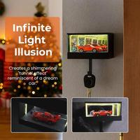 Support mural 3D en plastique pour clés de voiture, crochet de garage, porte-clés amusant avec miroir infini, organisateur de rangement