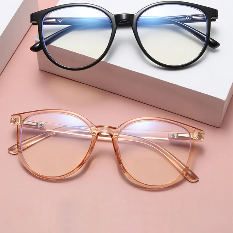 Retro Womens Mannen Ronde Frame Lente Scharnier Anti Blauw Licht Filter Computer Bescherm Bril Brillen