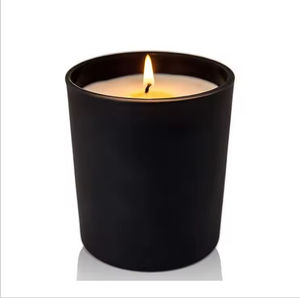 Customized 7oz 10oz Matte Black Glass <b>Candle</b> Jars Easy Open End with Wooden/Bamboo/Metal Lid for Soy Wax <b>Candles</b> - Product Image 3