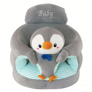 Siège d'apprentissage pour bébé personnalisé en forme de pingouin, canapé en peluche pour bébé en forme de pingouin, chaise de soutien pour bébé, siège en peluche pour bébé en forme de pingouin - Product Image 1