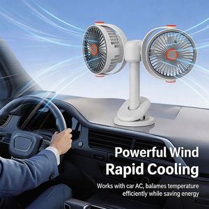 Portable Dual <b>Head</b> 5 Wind Speeds Lightweight Foldable Desk <b>Fan</b> with Timer Hanging Hook for Outdoor Camping Car Hotel - Product Image 6