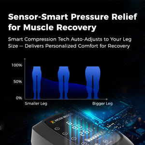 Professionelle 8-Kammer-Luftkompressions-Beinmassagegeräte für Sportler zur Regenerationsförderung der Durchblutung <span class=keywords><strong>in</strong></span> Füßen und Beinen durch Pressotherapie - Product Image 5