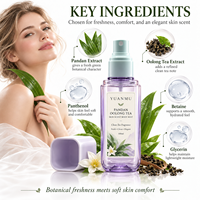 Body Mist Teh Oolong Pandan Label Pribadi, Aroma Segar, Menyegarkan, Melembapkan, Parfum Ringan