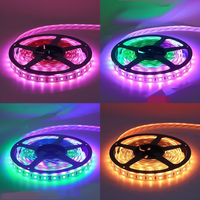 Bande LED RGBW SMD5050 DC24V, contrôle intelligent RGBW, changement automatique, 84 LED/m, 12 mm, bande lumineuse décorative pour la maison, les fêtes, les bars, les festivals