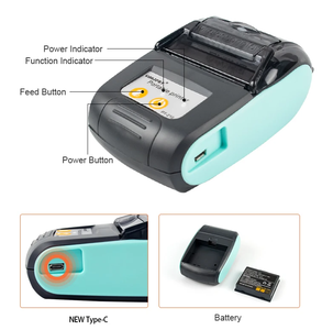 Mini Impresora Térmica Portátil de Recibos POS Inalámbrica BT de 58 mm sin Tinta para <span class=keywords><strong>Facturas</strong></span> de Negocios Minoristas Compatible con IOS Android PC - Product Image 6