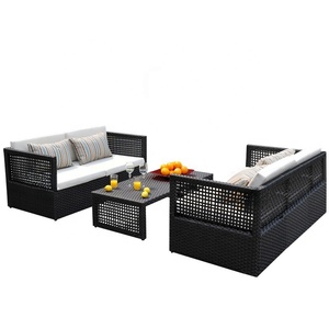 Canapé d'extérieur moderne en rotin, résistant aux intempéries, combinaison de meubles en osier pour jardin, balcon, villa – Vente directe usine à prix abordable - Product Image 6