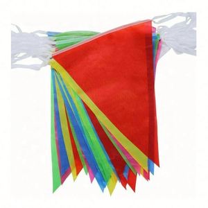 Banderines Rectangulares de Poliéster 100% al por Mayor, Coloridos, para Cumpleaños, Bodas, Festivales, Banderas y Pancartas Promocionales - Product Image 4