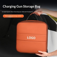 Boîtes de rangement pour chargeur de voiture électrique en cuir Nappa, étanches, organiseur de câble de charge automobile, accessoires