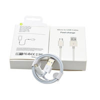 Nouveaux câbles de charge rapide USB Type C micro 8 broches personnalisés 2026, 1M, 1.5M, 2M, avec boîtes en papier, pour la vente en gros