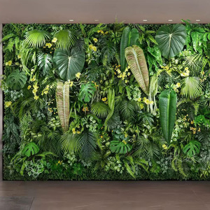 Fond de plante verte artificielle de mur de plante artificielle personnalisé haut de gamme, paysage de centre commercial de décoration murale - Product Image 1