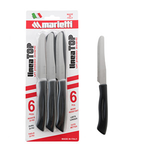 Marietti Top Dinner <b>Knife</b>, Pack of 6, Double Serrated Blade, M/Plas Sharpening - Product Image 1