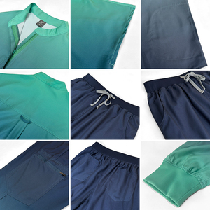 Ensemble de Blouse et Pantalon Médical pour Femme, Design Élégant et Personnalisé, Couleurs Dégradées, Vente en Gros - Product Image 4