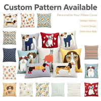 Housse de coussin décorative moderne et minimaliste pour canapé, chambre et décoration intérieure, avec broderie motif chien et serviette