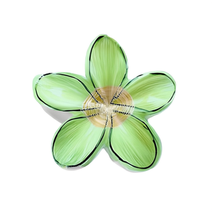 Fermaglio per capelli a forma di fiore di frangipani da 8 cm, accessorio per capelli da donna, stile spiaggia - Product Image 1
