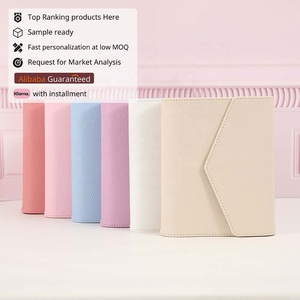 สมุดแพลนเนอร์แบบห่วง A6 ยี่ห้อ Yihe รุ่นขายดี 22 สี ทำจากหนังลายก้อนกรวด พร้อมซองใส่เงินแบบใสและแผ่นรองเขียน - Product Image 1