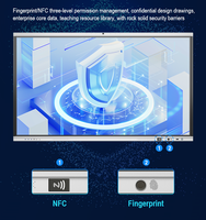 Интерактивная доска с LCD-дисплеем 4K, NFC-камерой, поддержкой Android/Windows, 40-точечным ИК-сенсорным экраном, для конференций, все в одном