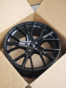 Roues de voiture en alliage d'aluminium YQ 19 20 21 22 pouces noir brillant 5 trous PCD 112 Sport jantes à rayons multiples pour <span class=keywords><strong>Audi</strong></span> RS6 RS8 RS7 A4 A5 A6 A8 - Product Image 3