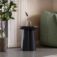 TJKDMR81A Table basse d'angle multifonctionnelle en bois massif, style moderne et minimaliste, petite table d'appoint
