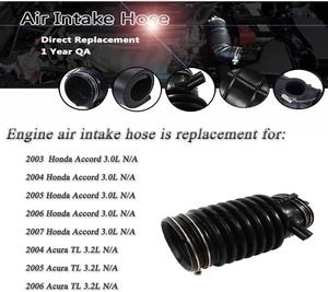 17228RCAA00ท่อไอดีทำความสะอาดอากาศ <span class=keywords><strong>bute</strong></span> w/ Clamps เหมาะกับ2003-2007 Honda Accord V6 3.0L 2004-2006 Acura TL V6 3.2L n/a - Product Image 6