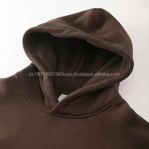 Haute qualité 400 Gsm coton Polyester français Terry sweats à capuche blanc sans cordes sérigraphie sweats à capuche pour hommes - Product Image 1