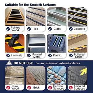 Cinta de Seguridad Antiestática de PVC Negra y Amarilla, Impermeable, Autoadhesiva, para Fábricas y Talleres - Product Image 4