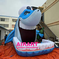 Fournir une cabine de requin à tête gonflable personnalisée DJ, décoration de scène gonflable dj