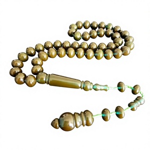 Élégantes perles de tasbih rondes en résine écologiques faites à la main, chapelet de prière islamique, misbaha musulmane d'Uttar Pradesh pour la prière quotidienne - Product Image 5