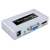 Adaptor VGA ke HDMI Grosir Dtech, Konverter VGA ke HDMI Jantan ke Betina, Mudah untuk Menghubungkan TV LVD, Layar HD