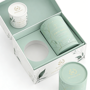 Envases de Tubo de Papel Kraft Natural para Velas de Cera de Soja con Logotipo Personalizado, Impresión de Logotipo Personalizado, Fábrica OEM - Product Image 3